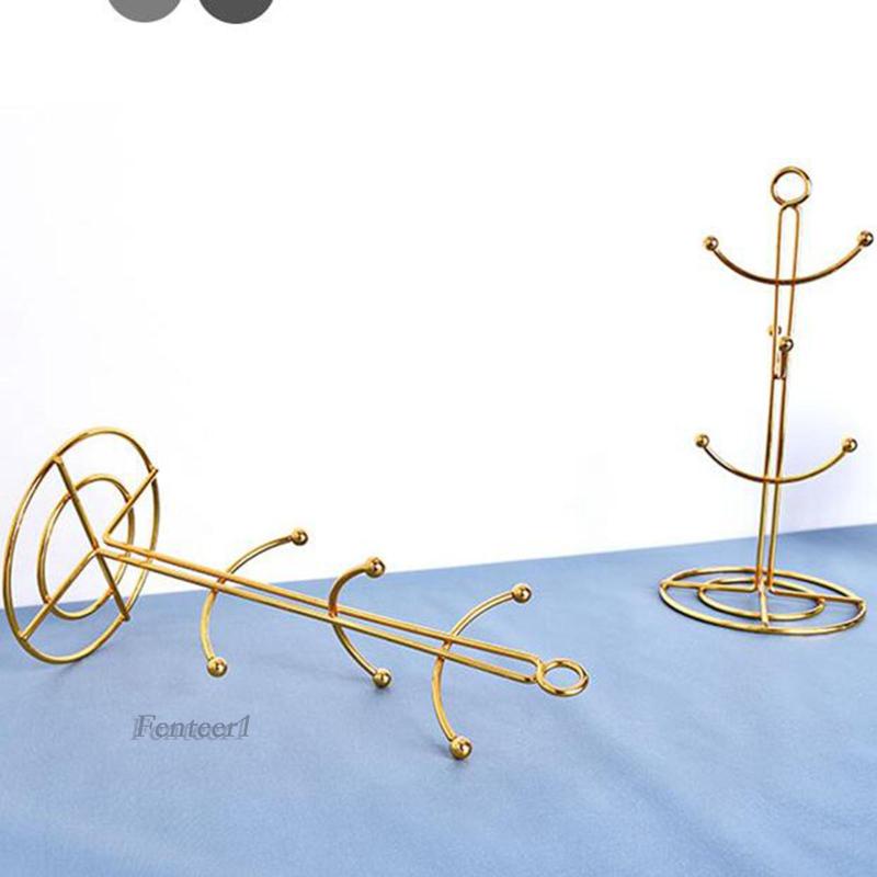 [Fenteer1] Giá Treo 6 Móc Treo Cốc Nhỏ Gọn Trang Trí Nhà Cửa