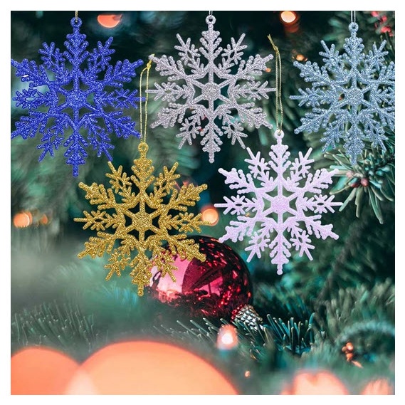 NOEL - BỊCH 06 CÁI / 10 CÁI - BÔNG TUYẾT MÀU TRẮNG SỐ 4-5-6 TRANG TRÍ NOEL / BÔNG TUYẾT MÀU NHẬP KHẨU
