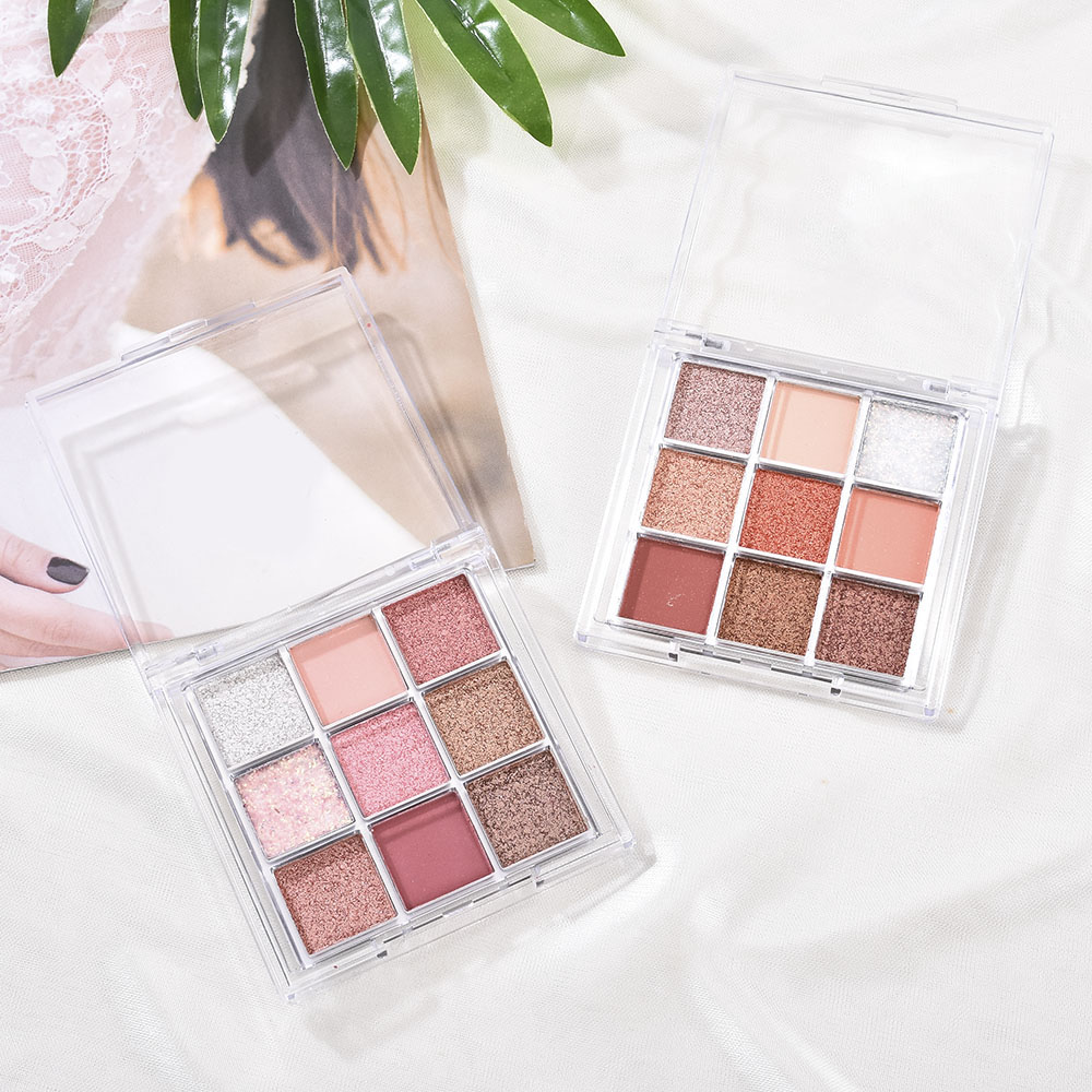 Bảng Phấn Mắt 9 Màu Sắc Hiệu Ứng Lì / Ánh Ngọc Trai 3d