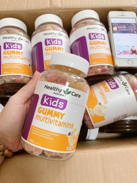 Kẹo Gum cho bé biếng ăn, Kids Gummy Multivitamin Healthy Care Úc