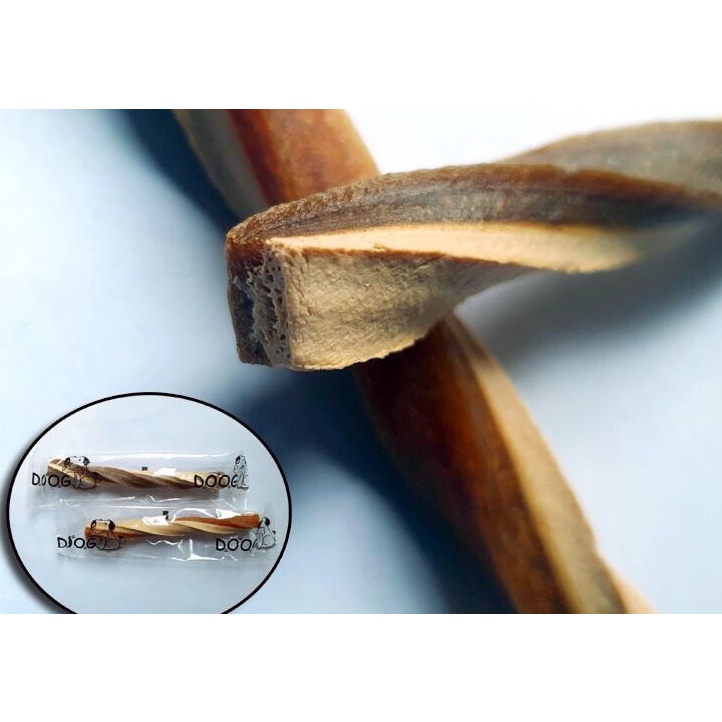Xương cho chó gặm sạch răng - Xương Doog Xoắn mix vị 15g