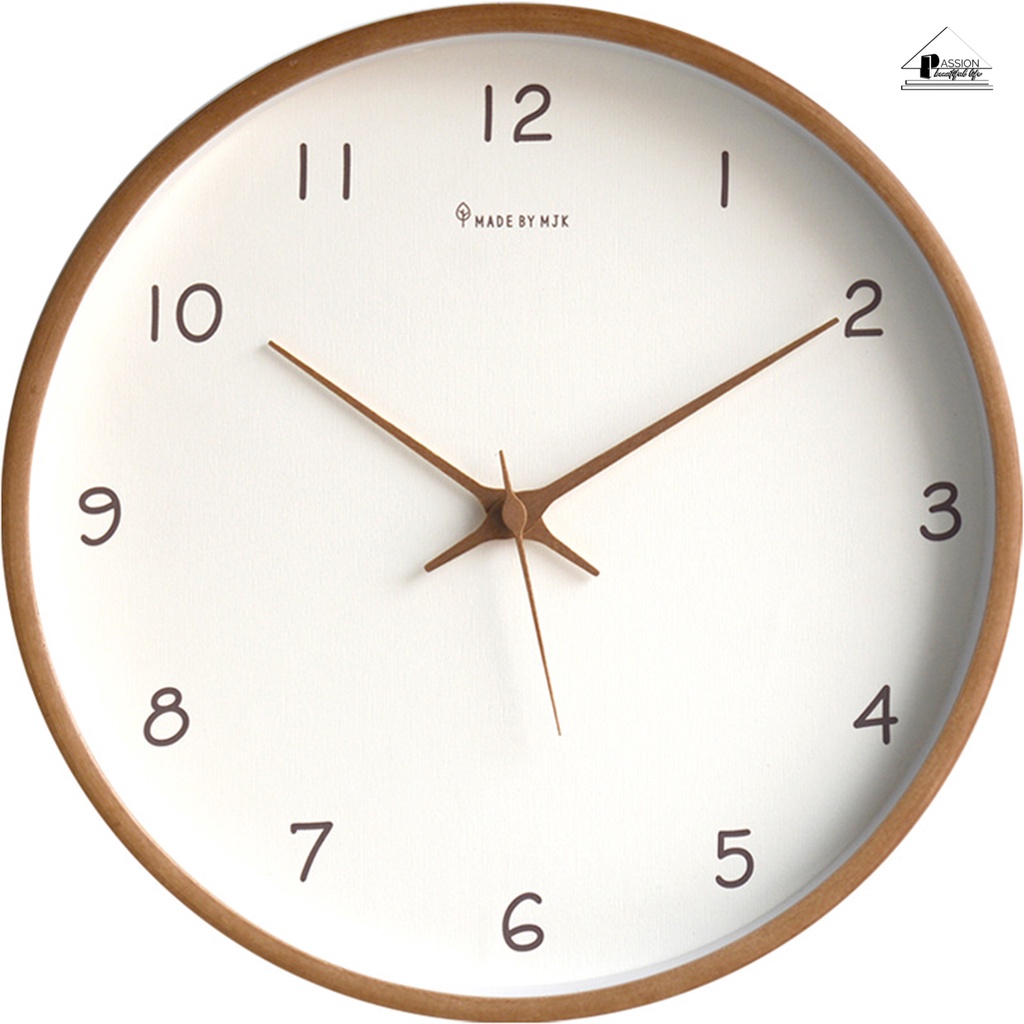 Đồng Hồ Treo Tường Gỗ Hàn Quốc Chữ Số Kim Trôi