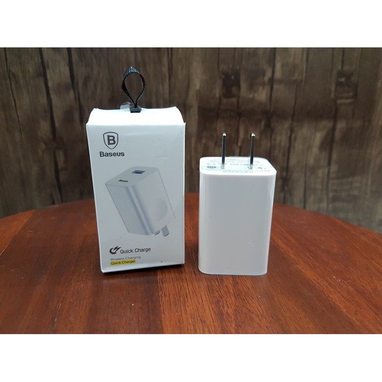 Cốc sạc CỦ sạc nhanh baseus 3A \ 24w quick charge 3.0 chống cháy nổ - cho iphone ipad samsung xiaomi oppo hauwei..vv