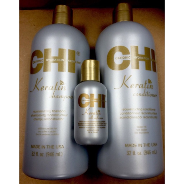 [CHI_USA_Chính hãng] Dầu xả phục hồi tóc CHI Keratin Conditioner 946ml