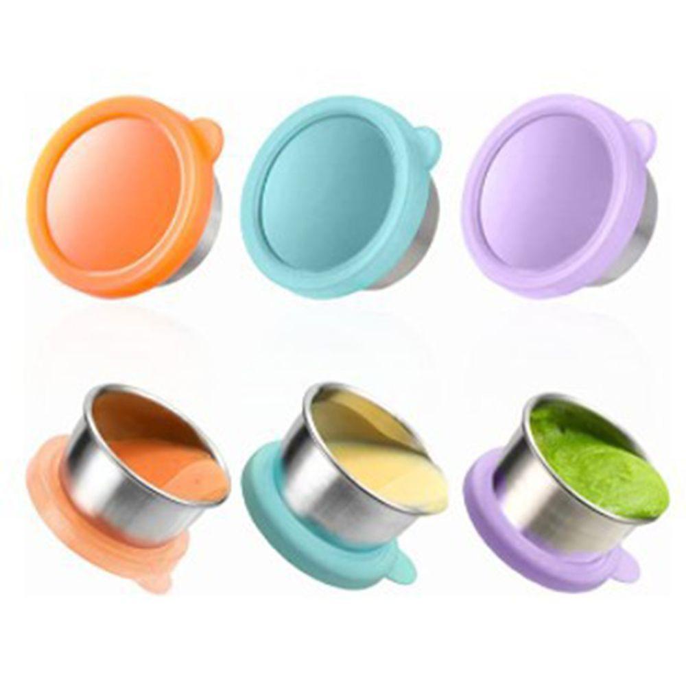 ORIENTLII Set 6 Hộp Đựng Salad / Nước Sốt Chống Rò Rỉ Tiện Dụng Cho Nhà Bếp