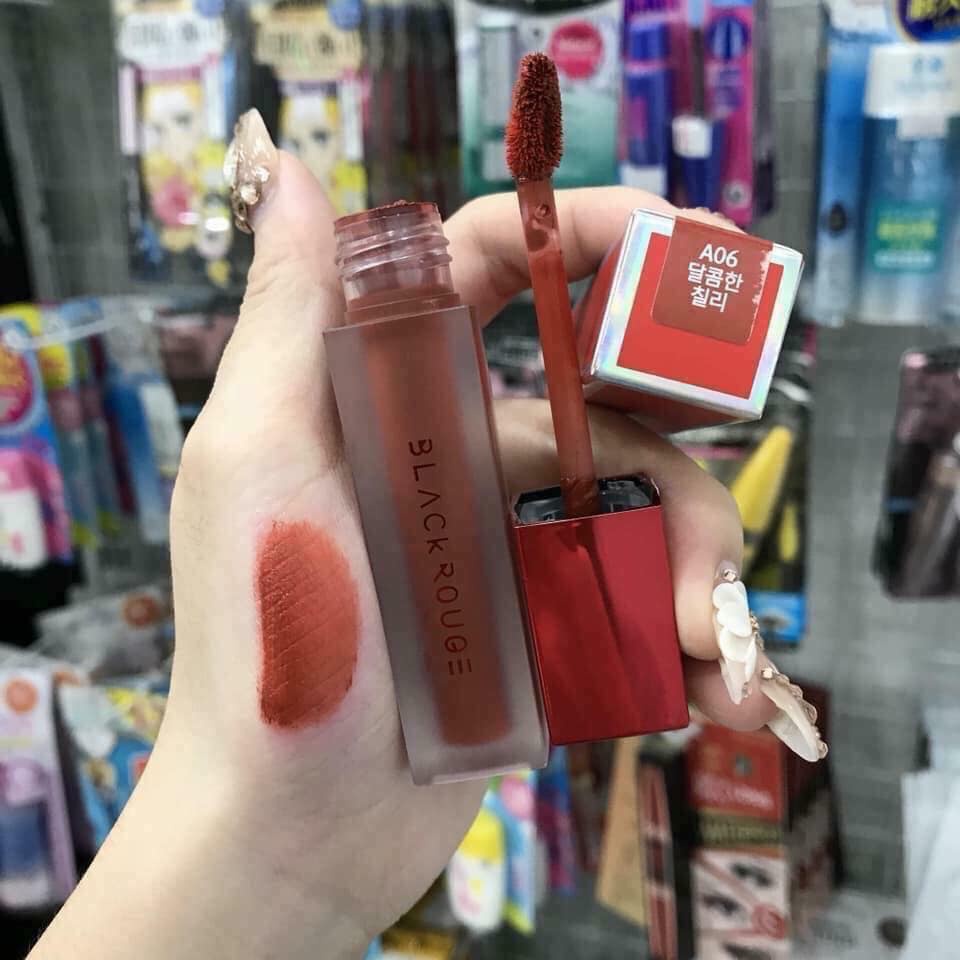 Son blackrouge/background a06 màu đỏ đất siêu lì , son kem lì giá rẻ màu a06 dành cho học sinh cấp 2 3 sale chỉ 1k 5k