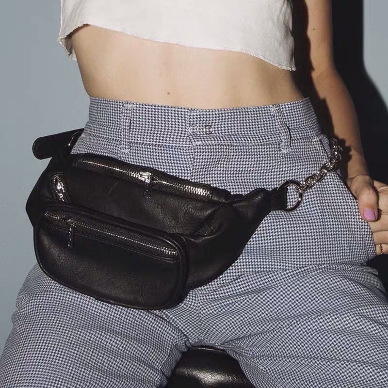 Túi đeo vai IELGY phối xích phong cách đường phố cho nữ