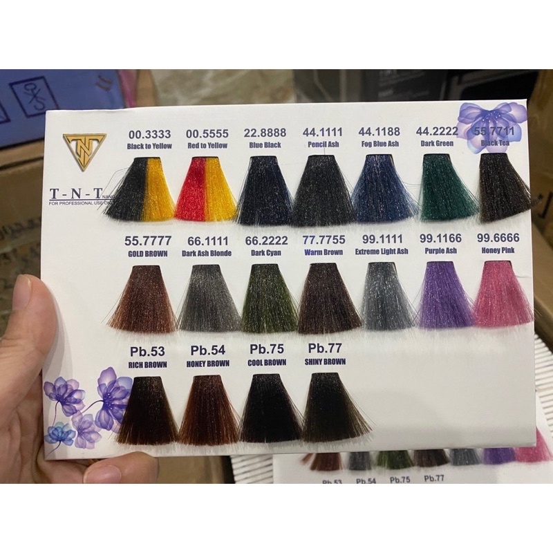 Thuốc Nhuộm Tóc Màu Hồng Trà TNT 88/7766 Purple Brown Hair Dye Cream