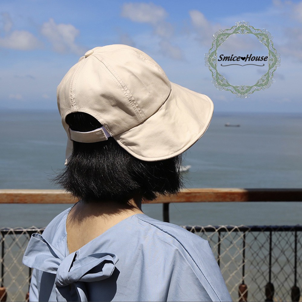 Nón bucket chống nắng vành rộng nữ cách điệu mũ tai bèo vải mùa hè dành cho nữ