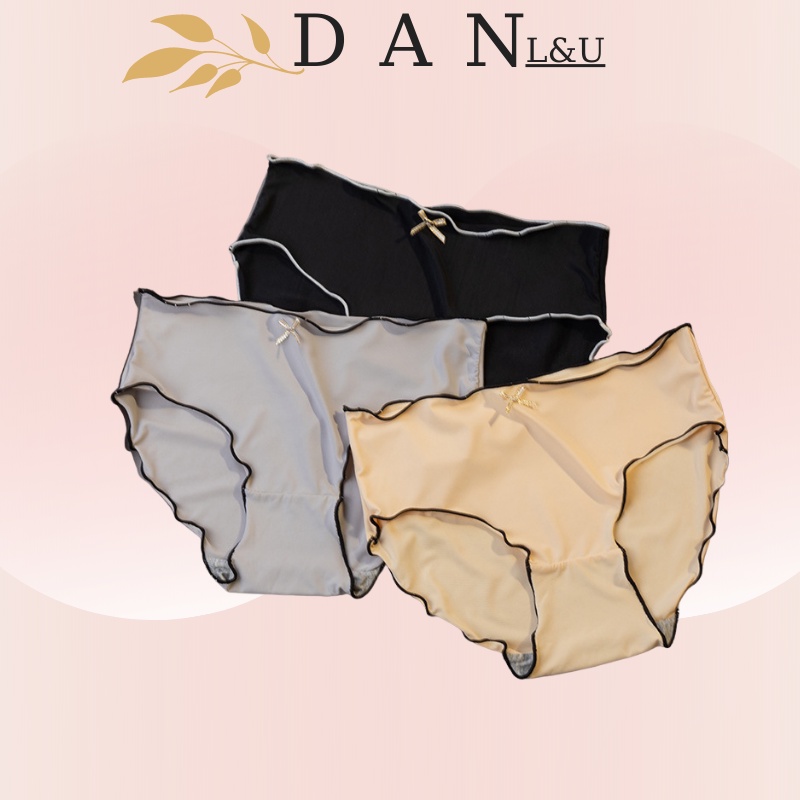 Quần Lót Nữ Gợn Sóng Thắt Lưng Nơ Mềm Mịn Thoáng Mát DAN L&amp;U 2074