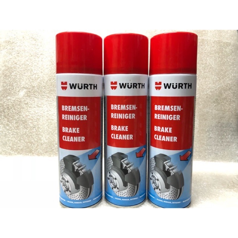 Chất xịt tẩy dầu mỡ, vệ sinh thắng xe Wurth Brake Cleaner chính hãng
