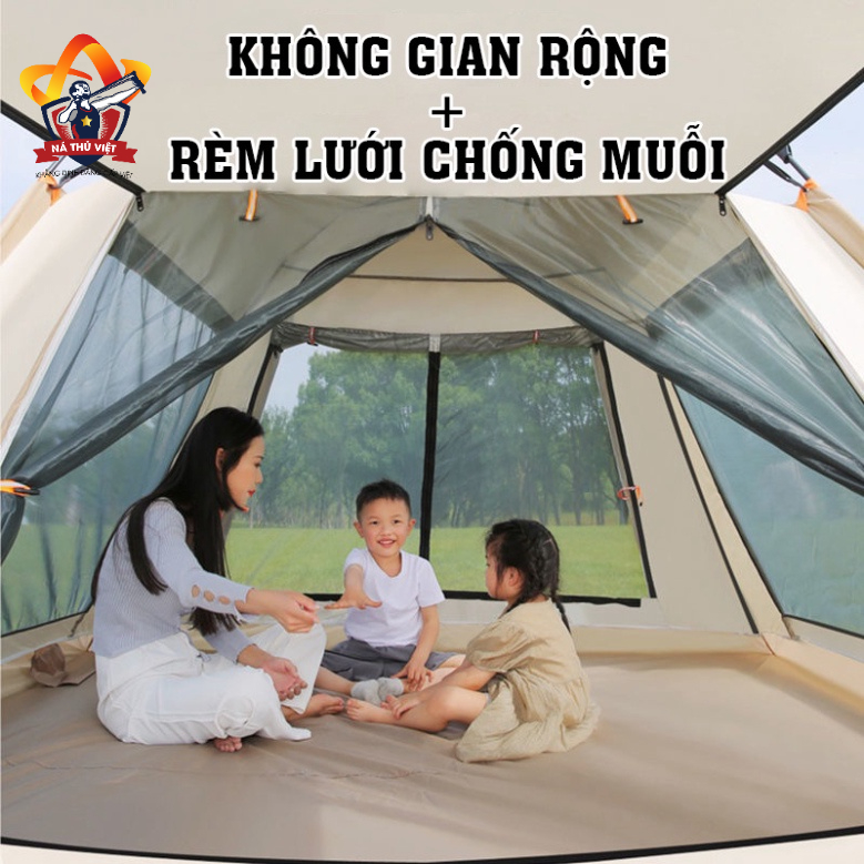Lều dã ngoại tự bung 4-6 người chống nước chống tia tử ngoại KT 2m4x2m4 - Lều cắm trại du lịch-DCP8