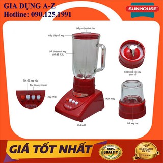 Máy xay sinh tố sunhouse shd5115, gồm 2 cối thủy tinh