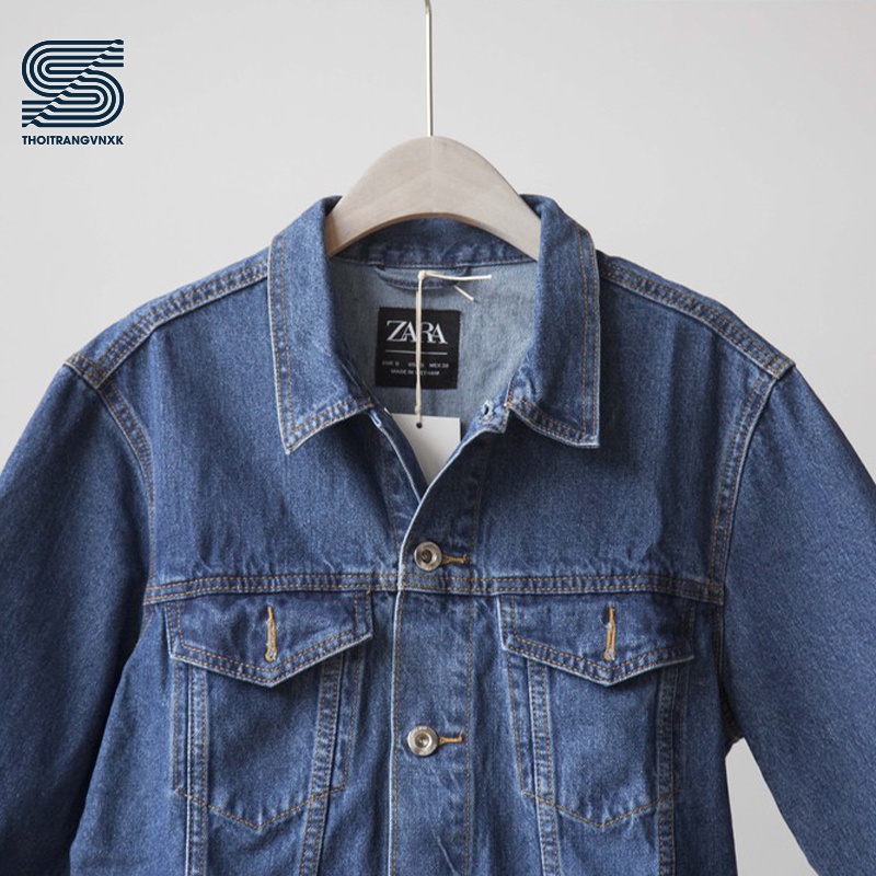 Áo khoác jean, áo bò basic dài tay, denim thời trang unisex năng động trẻ trung Sonvnxk - AJZR9312