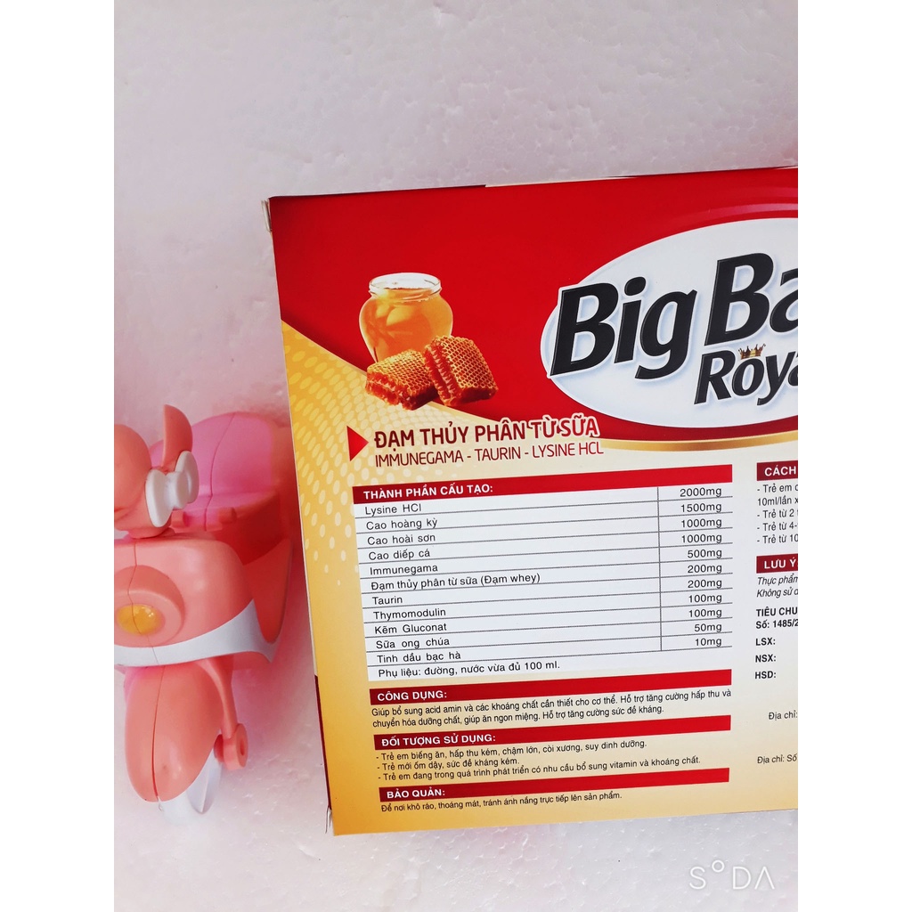 Siro Big Baby, giúp ăn ngon và tăng cường sức đề kháng cho bé. Hỗ trợ hấp thu và chuyển hóa dưỡng chất