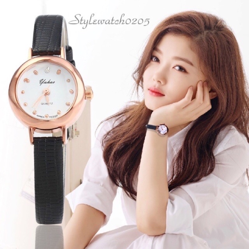 Đồng hồ nữ Yuhao mặt vát 3d nhỏ xinh