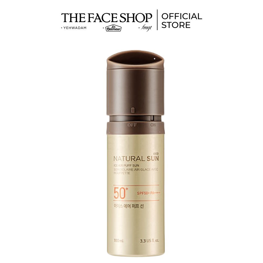 Sữa Chống Nắng Hạ Nhiệt Làn Da TheFaceShop Natural Sun Eco Ice Air Puff Sun Spf50+Pa+++100ml