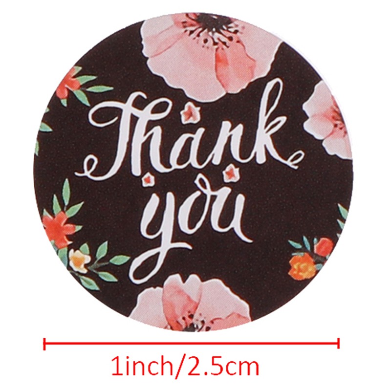 Set 500 Nhãn Dán In Chữ Thank You Trang Trí Tiệc Cưới