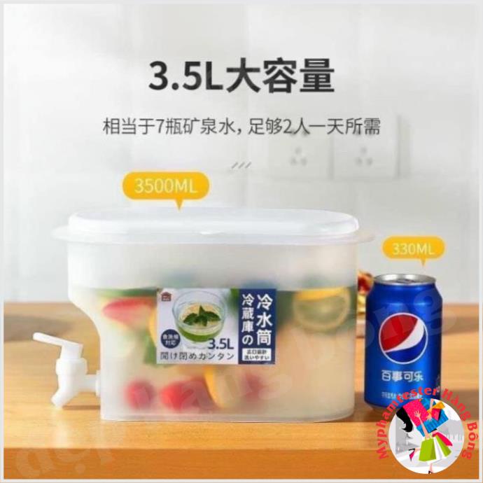 Bình nước 3.5l có vòi, bình nước có vòi để tủ lạnh tiện dụng cao cấp