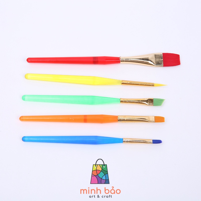 BỘ 5 CÂY CỌ DỄ RỬA KÈM KHAY VÀ CỌ XỐP KEEP SMILING HM916-8