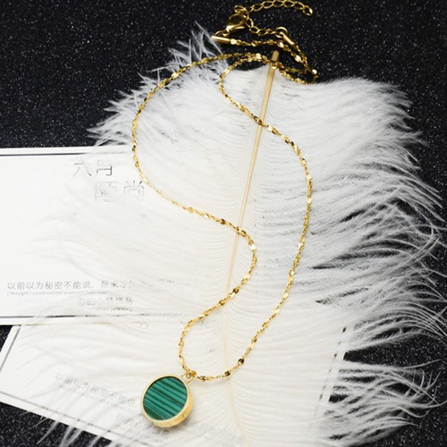 Dây Chuyền Nữ Mặt Tròn Đeo Được 2 Mặt Titan Ko Đen TT 3050