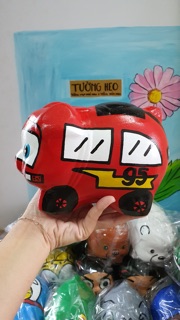 Heo đất handmade - xe ôtô