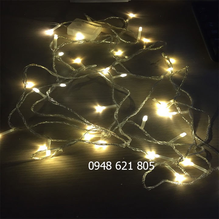 Dây đèn led 5m - 34 bóng kim nhấp nháy màu vàng nắng cực đẹp trang trí ngày tết