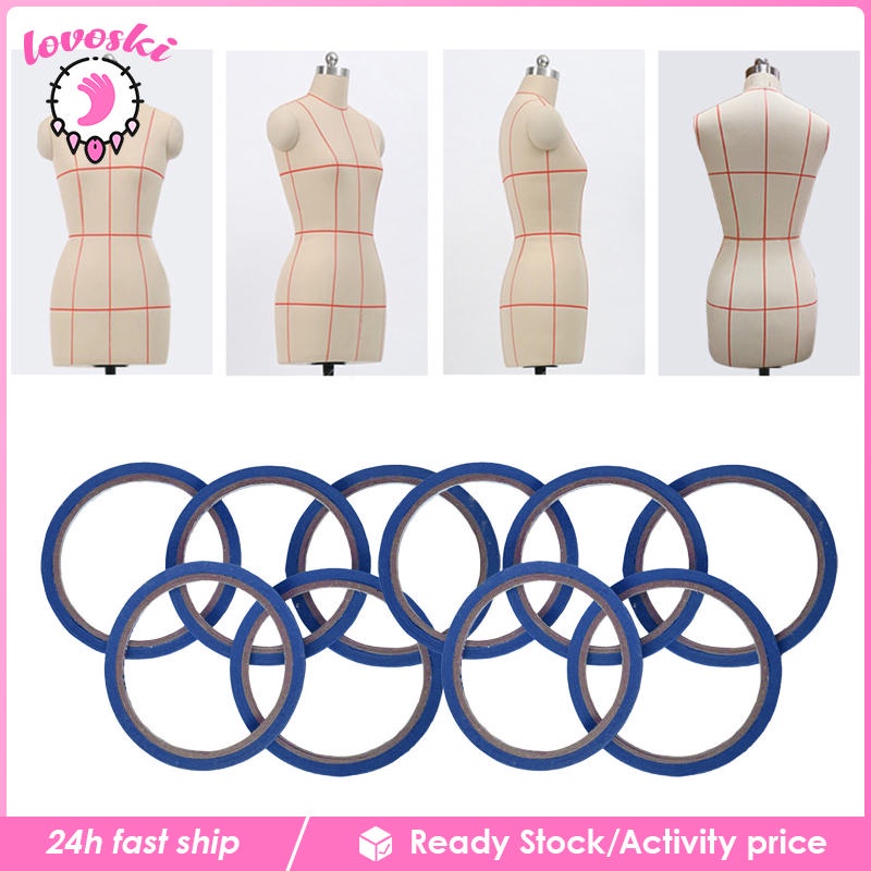 [Lovoski] 10 Cuộn Băng Keo Mỏng Tự Dính Dễ Tẩy Trang / May Vá