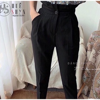 Quần baggy nữ lưng cao cạp bèo.