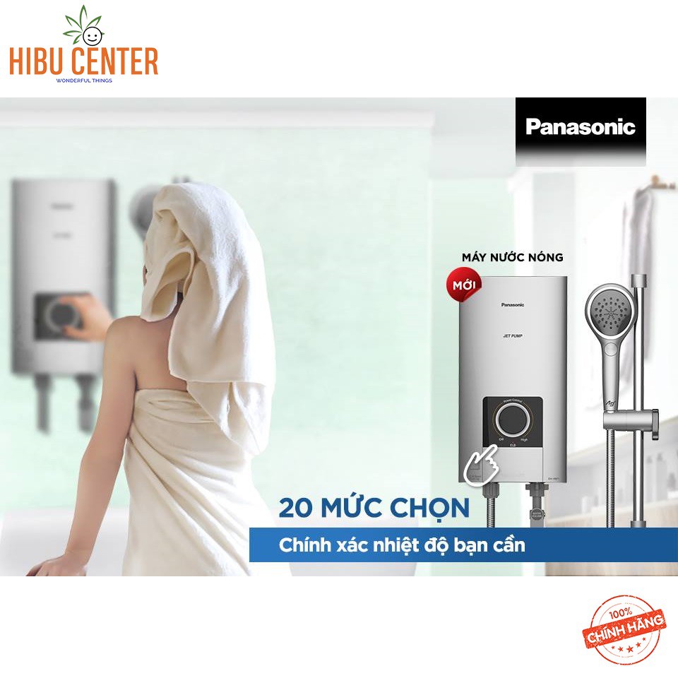 Máy Nước Nóng Có Bơm Trợ Lực PANASONIC DH-4NP1VS, 4.5KW, Dòng Cao Cấp Điều Chỉnh Nhiệt Độ Vô Cấp, Hàng Chính Hãng – HIBU