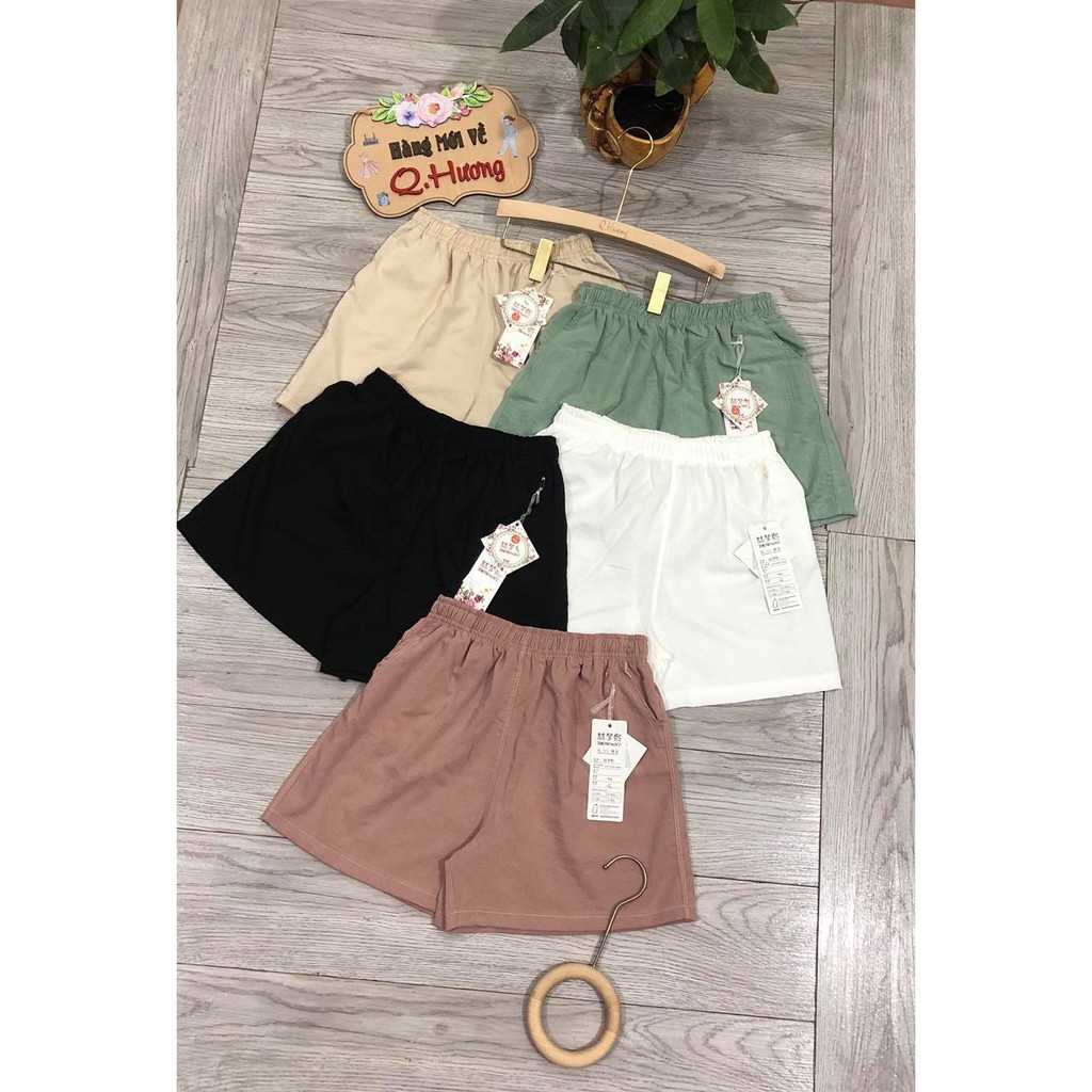 Quần đùi nữ đũi ống rộng cạp cao bigsize | BigBuy360 - bigbuy360.vn