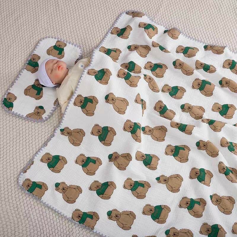 Chăn xô 2 lớp bo viền - chăn đắp cho bé thoáng khí mùa hè