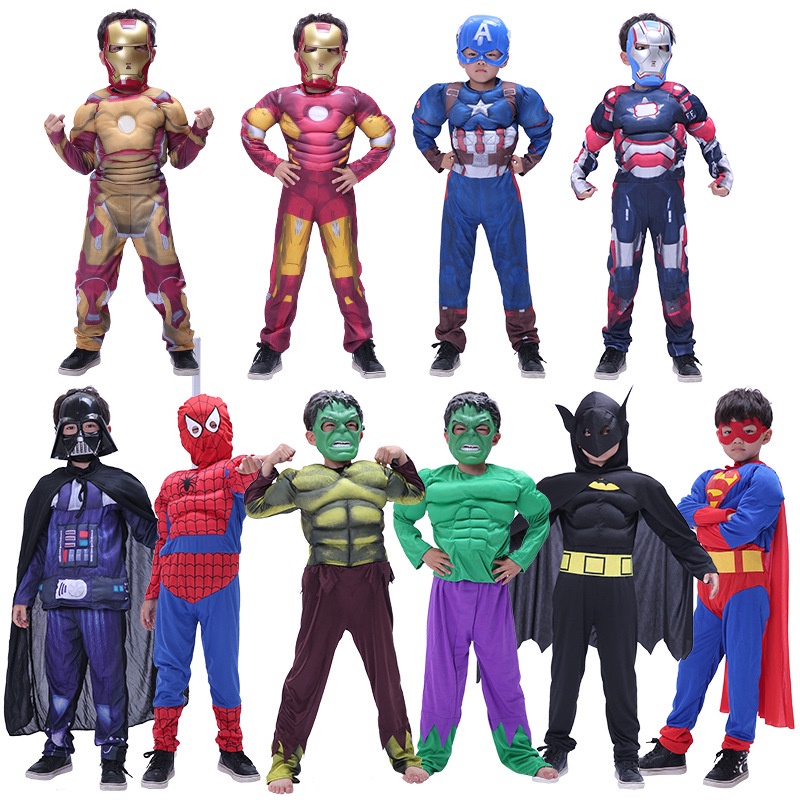 Bộ Đồ Hóa Trang Nhân Vật Siêu Anh Hùng Độc Đáo Cho Bé Dịp Halloween