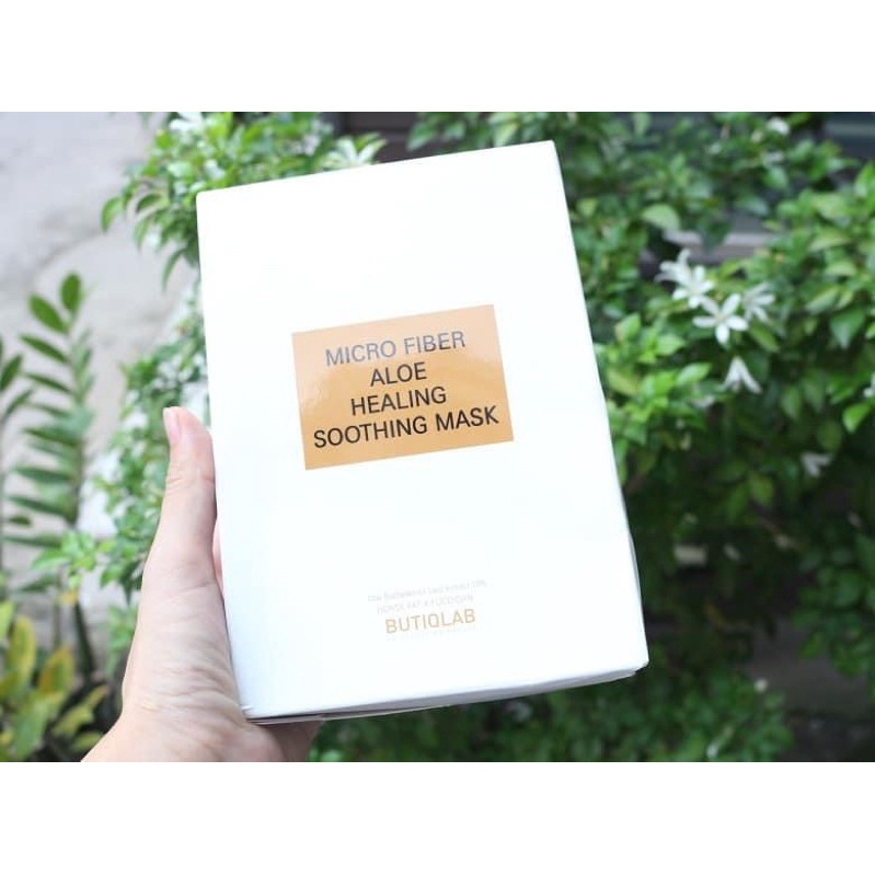 Mặt nạ Hàn Quốc mỡ ngựa dưỡng trắng da mềm mượt chuẩn BUTIQLAB 1 hộp 10 miếng
