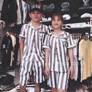 Bộ đi tù sọc kẻ hot 2019 mặc đôi nhóm