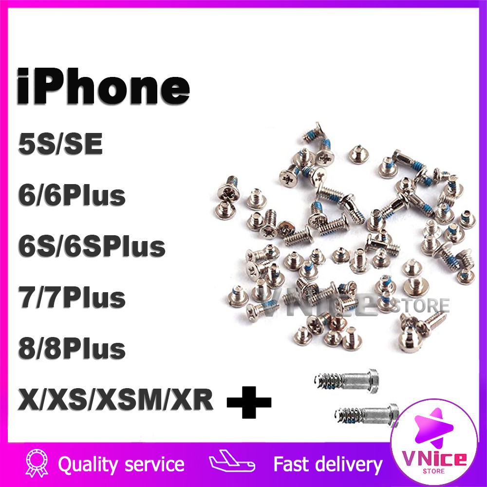 Vít iPhone 5 s 6 s Plus 7 8 + XS MAX XR Trọn bộ 11 pro max Bộ Vít bao gồm Vít Pentalobe Dock dưới cùng