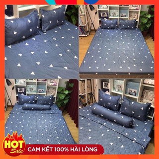( VỎ GỐI 50 X 70 )Bộ ra giường⚡️1 ga nệm 1m6/1m8 kèm 2 áo gối loại lớn mẫu tam giác ghi-MIDAS2017