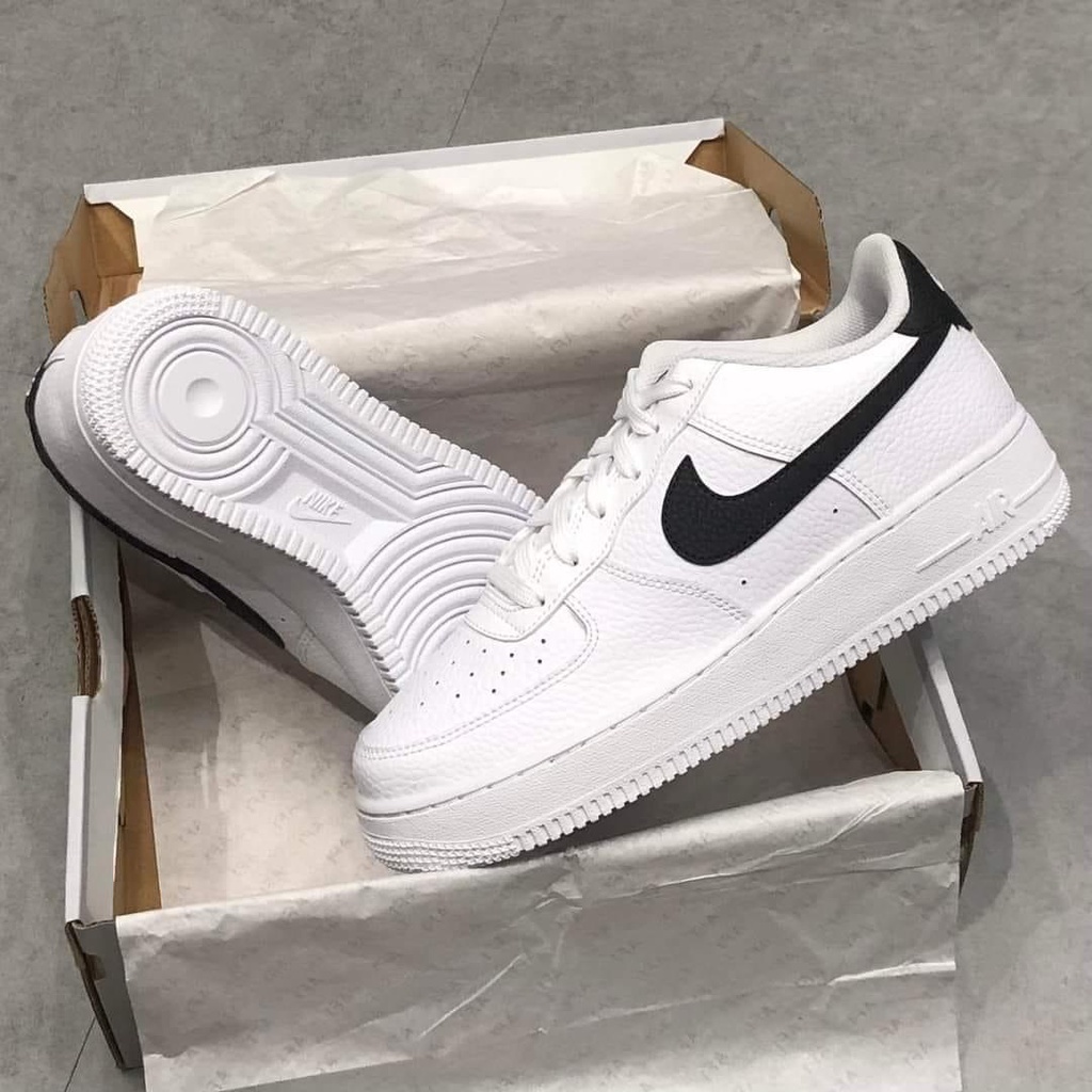 [CHÍNH HÃNG] - Giày Sneaker N.i.k.e Air Force 1 - Trắng - Swoosh Đen