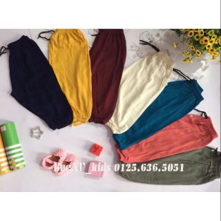 Combo 4 quần alibaba chất thô đũi cho bé gái