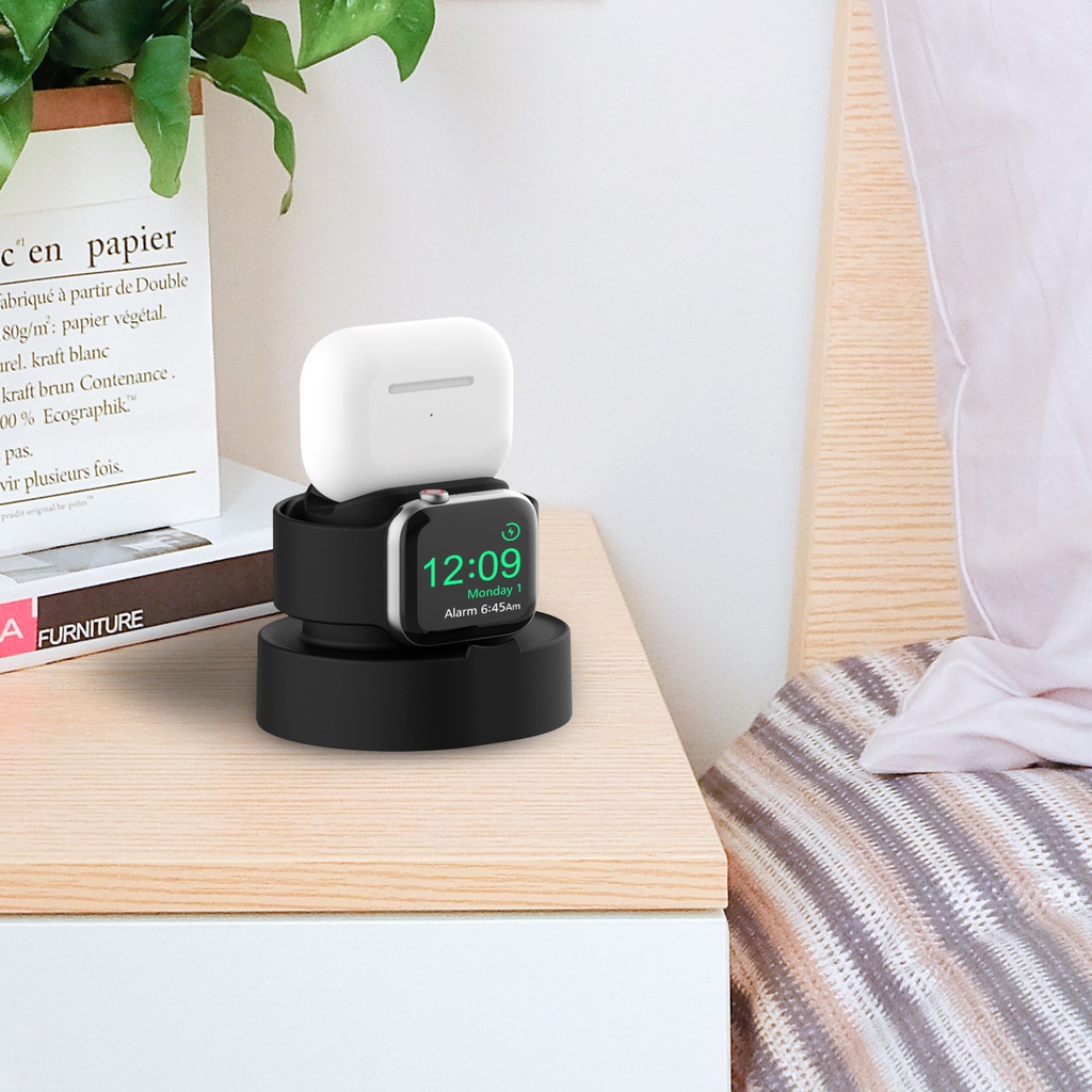 Giá Đỡ Kiêm Sạc Dự Phòng 3 Trong 1 Cho Đồng Hồ Thông Minh Apple Watch / Airpods Series SE / 7 / 6 / 5 / 4 / 3 / 2 / 1