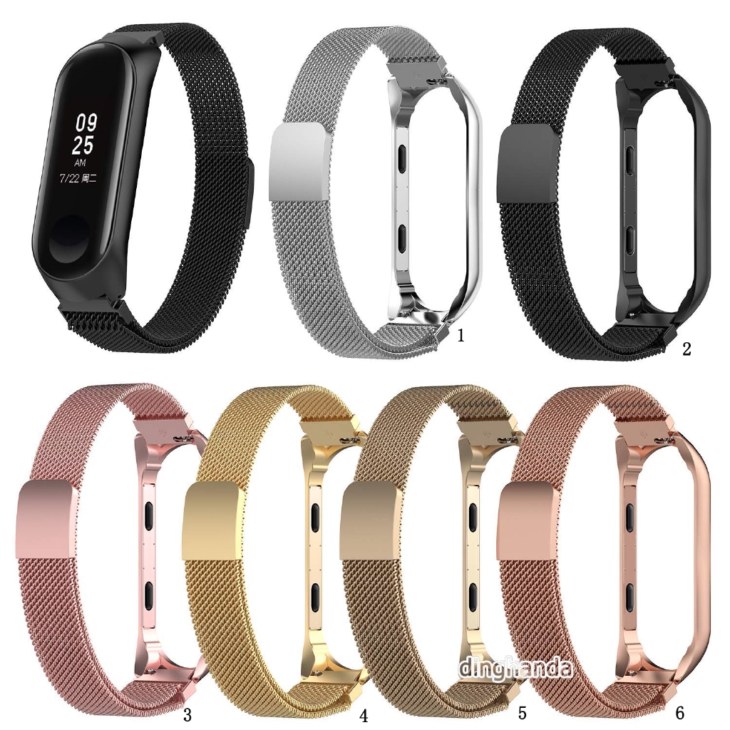 Dây đeo thay thế bằng thép không gỉ cho Xiaomi Mi Band Miband 3 4 5 6