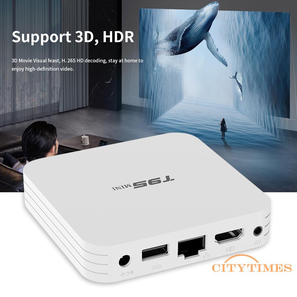 Thiết Bị Chuyển Đổi Tv Thường Thành Smart Player Ci T95 Mini H313 Android 10.0 2.4g Wifi 1gb 8gb