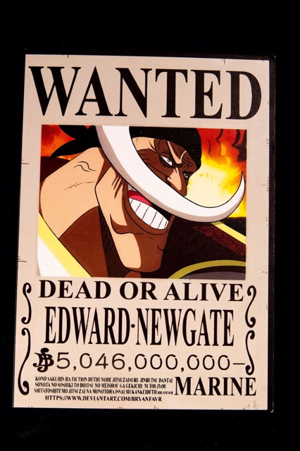 Bộ 9 ảnh WANTED one piece truy nã đề can bóc dán khác nhau