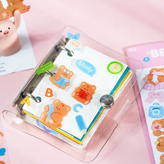 SET 2 TẤM STICKER GẤU TRANG TRÍ BULLET JOURNAL, TOPLOADER, BINDER