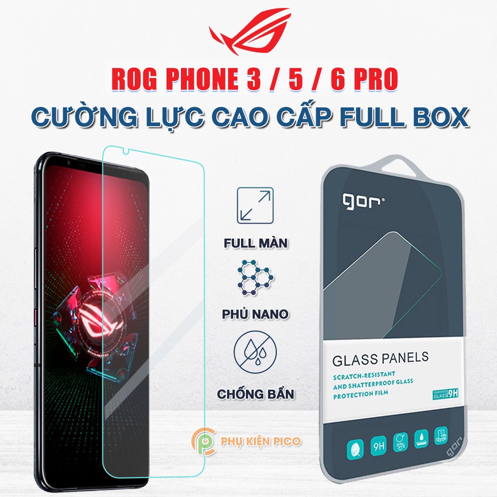 Kính cường lực Rog Phone 5 / Rog Phone 3 / Rog Phone 7 full màn hình GOR - Dán màn hình Asus Rog Phone 5 / Rog Phone 6