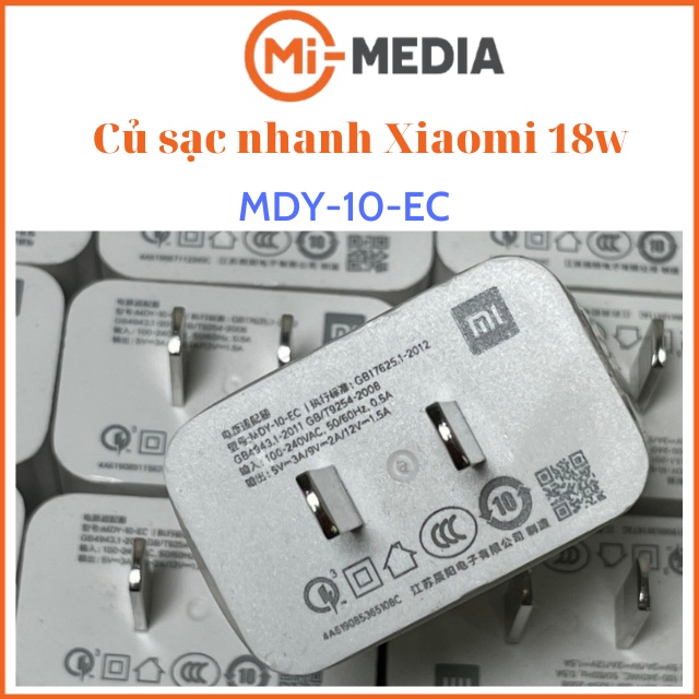 Củ sạc nhanh 18w Xiaomi MDY -10- EC bảo hảnh 6 tháng 1 đổi 1