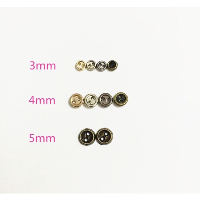 Nút áo nhựa giả kim loại, nút áo búp bê BJD
