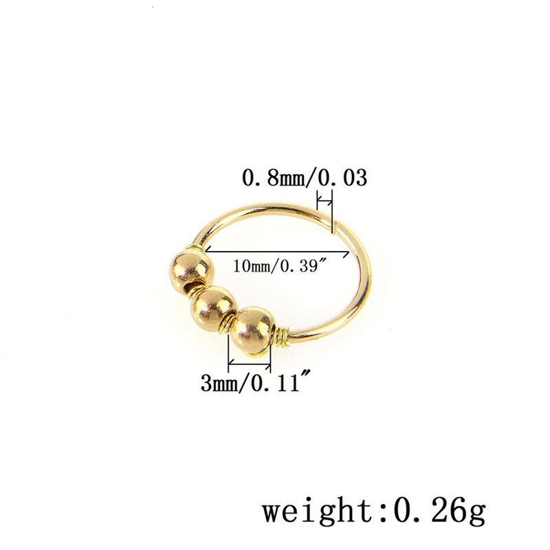 Khuyên mũi gắn hạt 6mm / 8mm / 10mm
