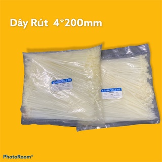 Dây rút nhựa 4*200mm ( ĐÓNG GÓI 1 BỊCH GỒM 500 SỢI DÂY RÚT )