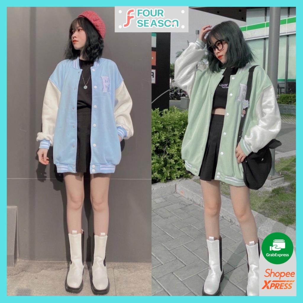 Áo bomber nỉ unisex form rộng R BBN01 FS cardigan hottrend streetstyle nam nữ hợp thời trang